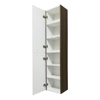 Шкаф-колонна для ванной комнаты Comforty Ангара-35 дуб темно-коричневый